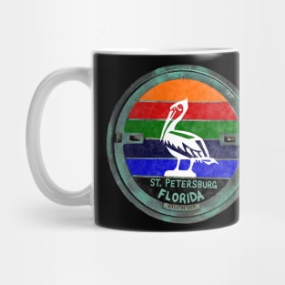 St Pete FL Manhole Cover Flag Colors Mug